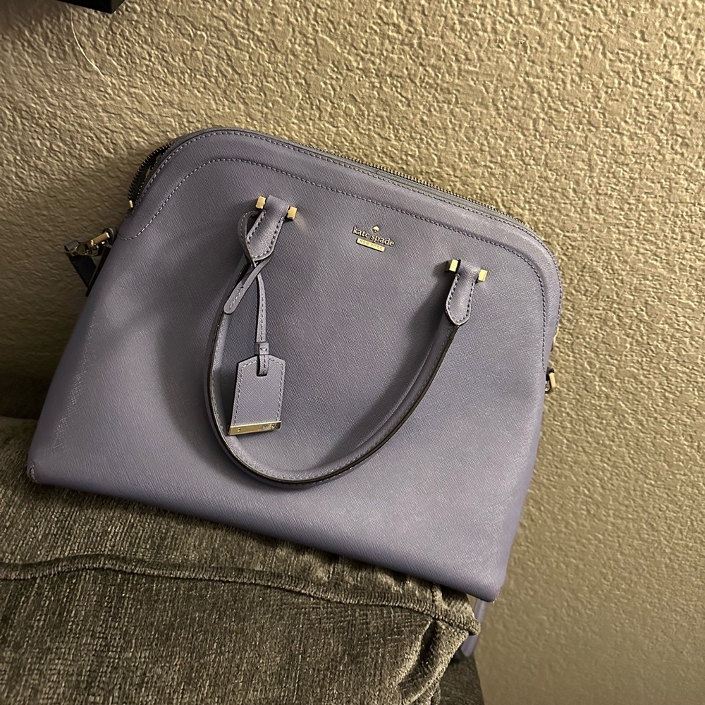 Kate spade bag. Color close to a periwinkle. Medium to large size.